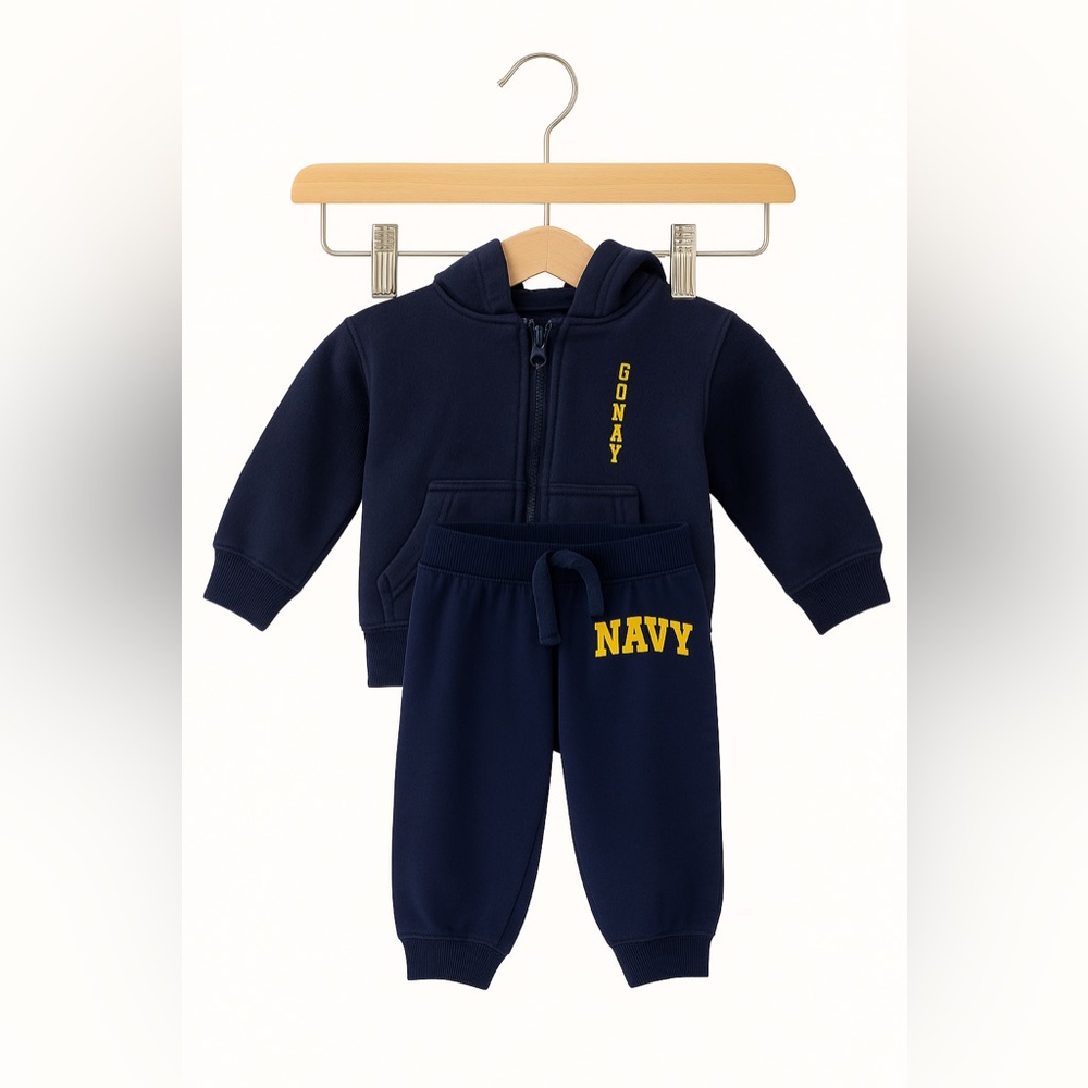 Navy Blue Hoodie and Jogger Set